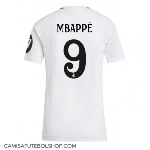 Camisa de time de futebol Real Madrid Kylian Mbappe #9 Replicas 1º Equipamento Feminina 2024-25 Manga Curta